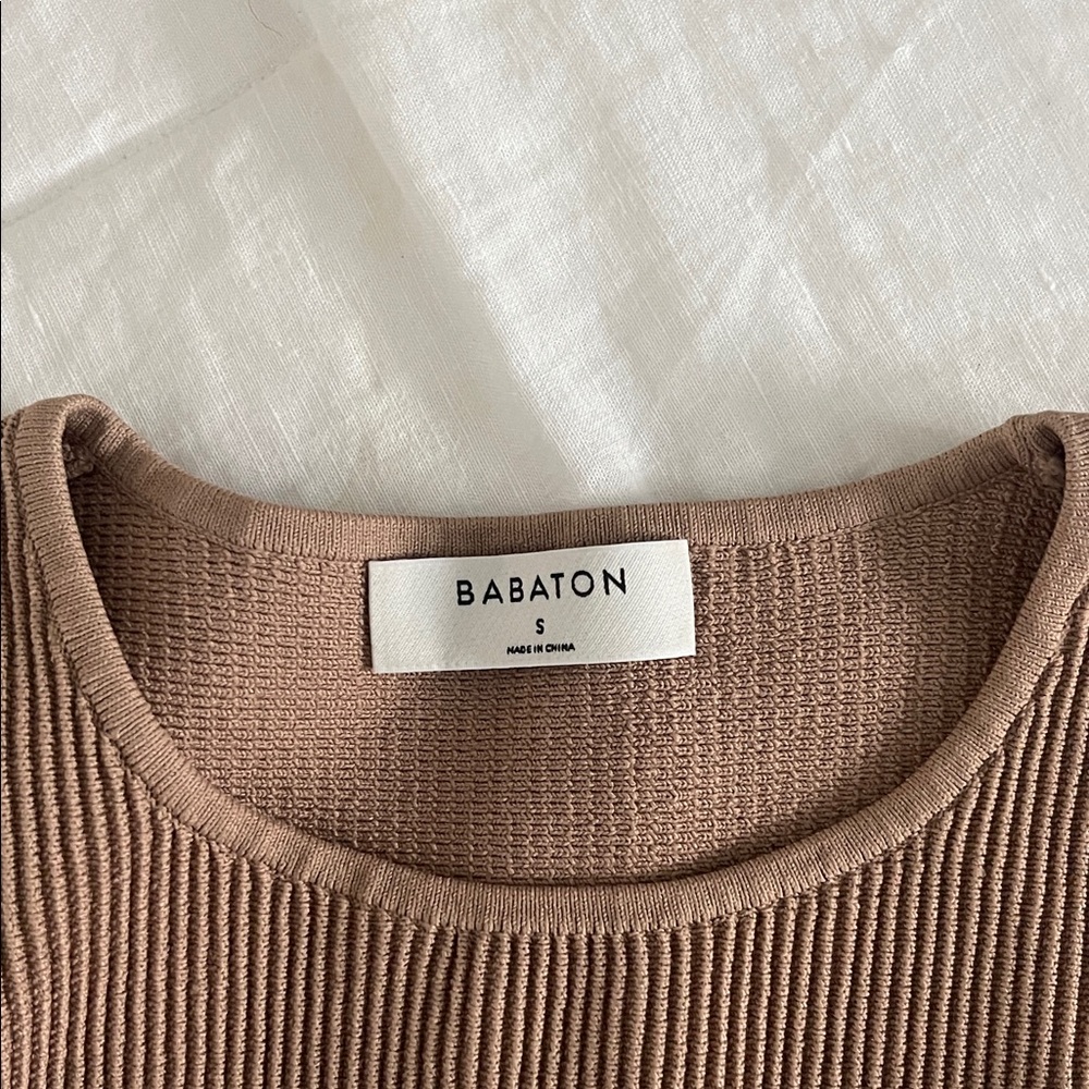 Women's Tan Ribbed Sleeveless Top - Picture 2 of 4